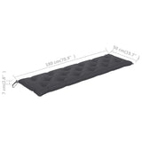 NNEVL Garden Bench Cushion Anthracite 180x50x7 cm Fabric