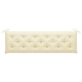 NNEVL Garden Bench Cushion Cream White 180x50x7 cm Fabric