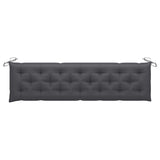 NNEVL Garden Bench Cushion Anthracite 200x50x7 cm Fabric