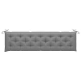 NNEVL Garden Bench Cushion Grey 200x50x7 cm Fabric