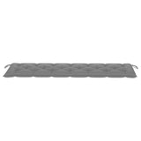 NNEVL Garden Bench Cushion Grey 200x50x7 cm Fabric