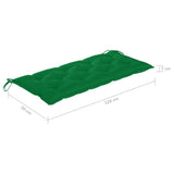 NNEVL Cushion for Swing Chair Green 120 cm Fabric