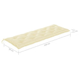 NNEVL Cushion for Swing Chair Cream White 150 cm Fabric