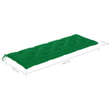 NNEVL Cushion for Swing Chair Green 150 cm Fabric
