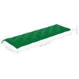 NNEVL Cushion for Swing Chair Green 180 cm Fabric