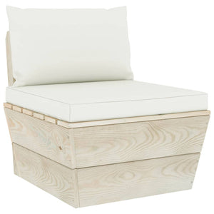 NNEVL Pallet Sofa Cushions 2 pcs Cream White Fabric