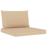 NNEVL Pallet Sofa Cushions 2 pcs Beige Fabric