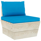 NNEVL Pallet Sofa Cushions 2 pcs Light Blue Fabric