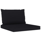 NNEVL Pallet Sofa Cushions 2 pcs Black Fabric