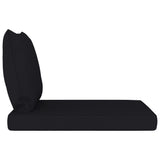 NNEVL Pallet Sofa Cushions 2 pcs Black Fabric