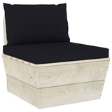 NNEVL Pallet Sofa Cushions 2 pcs Black Fabric
