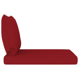 NNEVL Pallet Sofa Cushions 2 pcs Wine Red Fabric