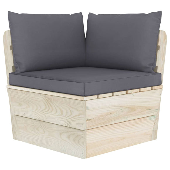 NNEVL Pallet Sofa Cushions 3 pcs Anthracite Fabric