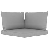 NNEVL Pallet Sofa Cushions 3 pcs Grey Fabric