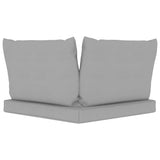 NNEVL Pallet Sofa Cushions 3 pcs Grey Fabric