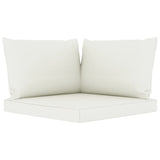 NNEVL Pallet Sofa Cushions 3 pcs Cream White Fabric