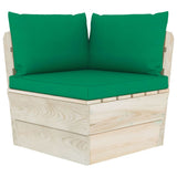 NNEVL Pallet Sofa Cushions 3 pcs Green Fabric
