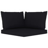 NNEVL Pallet Sofa Cushions 3 pcs Black Fabric