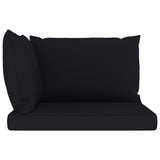 NNEVL Pallet Sofa Cushions 3 pcs Black Fabric