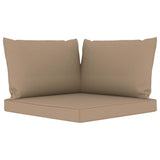 NNEVL Pallet Sofa Cushions 3 pcs Taupe Fabric