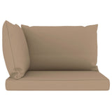 NNEVL Pallet Sofa Cushions 3 pcs Taupe Fabric