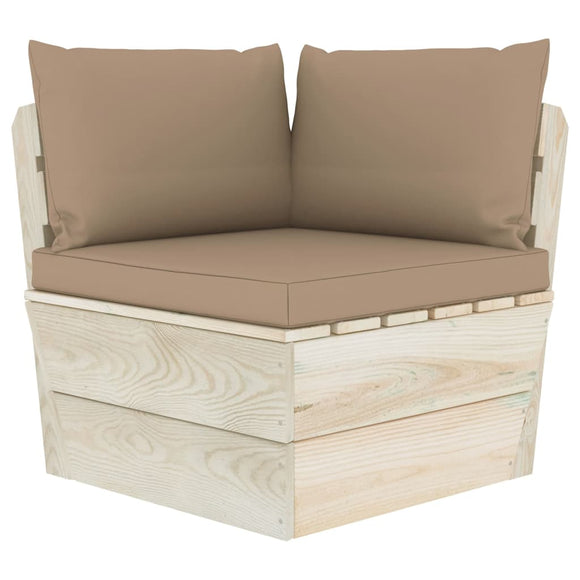 NNEVL Pallet Sofa Cushions 3 pcs Taupe Fabric