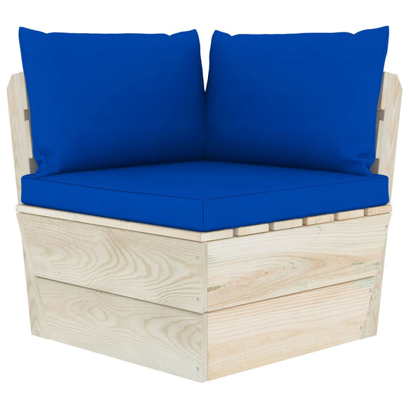 NNEVL Pallet Sofa Cushions 3 pcs Blue Fabric