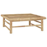 NNEVL 2 Piece Garden Lounge Set with Dark Grey Cushions Bamboo