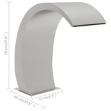 NNEVL Pool Fountain 22x60x70 cm Stainless Steel 304