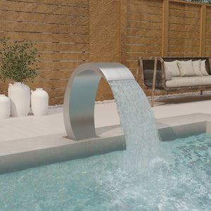 NNEVL Pool Fountain 22x60x70 cm Stainless Steel 304