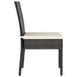 NNEVL Garden Dining Chairs 4 pcs Poly Rattan Black