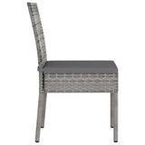 NNEVL Garden Dining Chairs 4 pcs Poly Rattan Grey