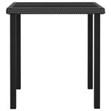 NNEVL Garden Dining Table Black 70x70x73 cm Poly Rattan