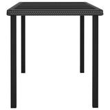 NNEVL Garden Dining Table Black 140x70x73 cm Poly Rattan
