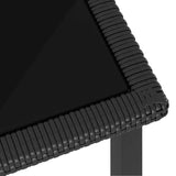 NNEVL Garden Dining Table Black 140x70x73 cm Poly Rattan