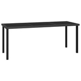 NNEVL Garden Dining Table Black 180x70x73 cm Poly Rattan