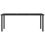 NNEVL Garden Dining Table Black 180x70x73 cm Poly Rattan