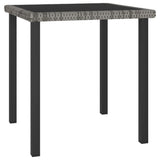 NNEVL Garden Dining Table Grey 70x70x73 cm Poly Rattan