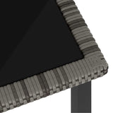 NNEVL Garden Dining Table Grey 70x70x73 cm Poly Rattan