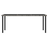 NNEVL Garden Dining Table Grey 180x70x73 cm Poly Rattan