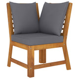 NNEVL 4 Piece Garden Lounge Set with Cushion Solid Acacia Wood