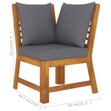 NNEVL 4 Piece Garden Lounge Set with Cushion Solid Acacia Wood