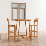 NNEVL 3 Piece Outdoor Bar Set Solid Acacia Wood