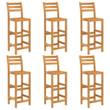 NNEVL 7 Piece Outdoor Bar Set Solid Acacia Wood