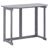 NNEVL 2 Piece Bistro Set Solid Acacia Wood Grey