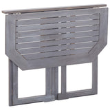 NNEVL 2 Piece Bistro Set Solid Acacia Wood Grey