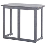 NNEVL 2 Piece Bistro Set Solid Acacia Wood Grey