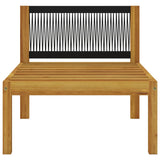 NNEVL 4 Piece Garden Lounge Set with Cushions Cream Solid Acacia Wood