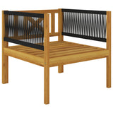 NNEVL 5 Piece Garden Lounge Set with Cushions Cream Solid Acacia Wood