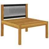 NNEVL 4 Piece Garden Lounge Set with Cushions Cream Solid Acacia Wood